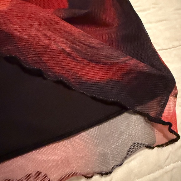 Princess Polly red and black floral mini dress size 4 - Picture 3 of 7